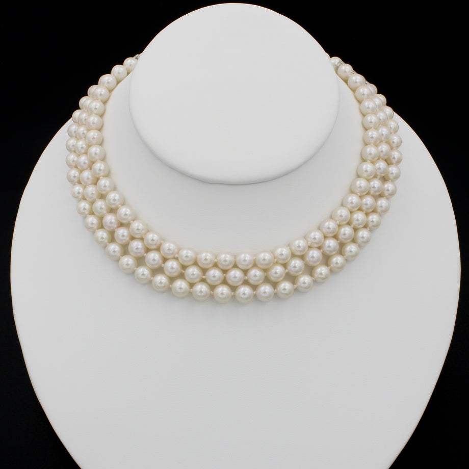 Vintage Yamakatsu Pearl Necklace high quality 17.5 in